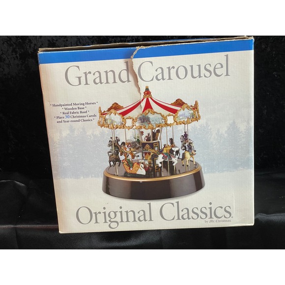 Mr Christmas Grand Carousel Original Classics Musical Box 30 Songs Adapter Works - Picture 3 of 16